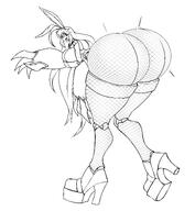 bunny_suit gigantic_ass gigantic_legs micha_jawkan senki_zesshou_symphogear // 4853x5258 // 3.7MB